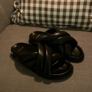 Black Slide Sandals